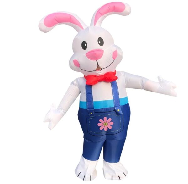 deguisement Jouets Gonflables de Lapin de Pâques avec Lumières LED